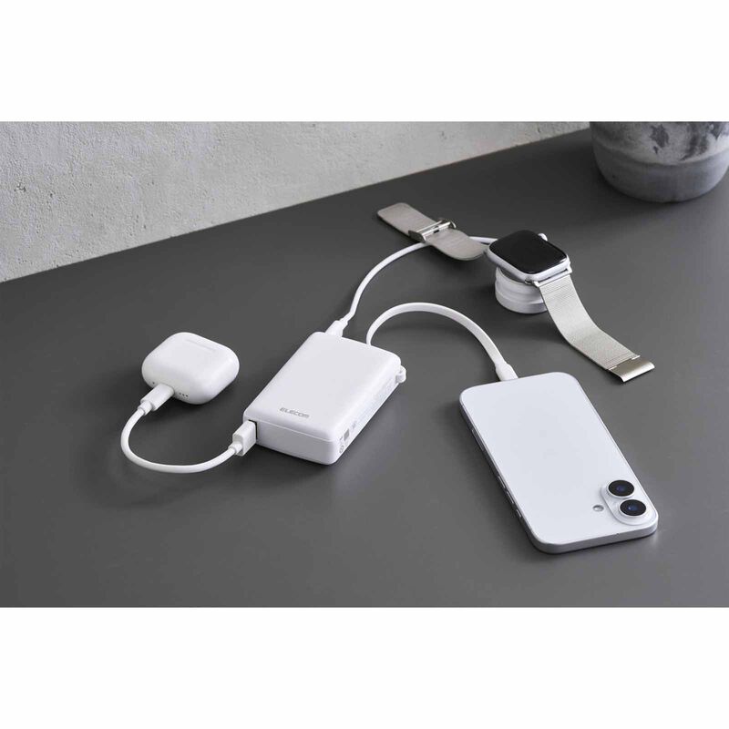 ELECOM Ccc Powerbank With Integrated Cable 10000mah 30w 1c1a DE-A06-10000WH-image 6