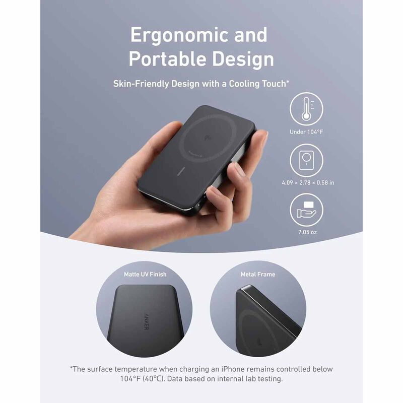 ANKER Maggo Powerbank Slim Qi2 10k Pink A1664H51-image 5