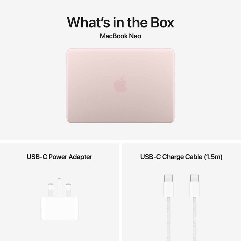 APPLE 13-inch Macbook Neo: A18 Pro Chip With 6-core Cpu And 5-core Gpu, 8gb, 512gb Ssd, Touch Id - Blush MHFJ4ZP/A-image 5