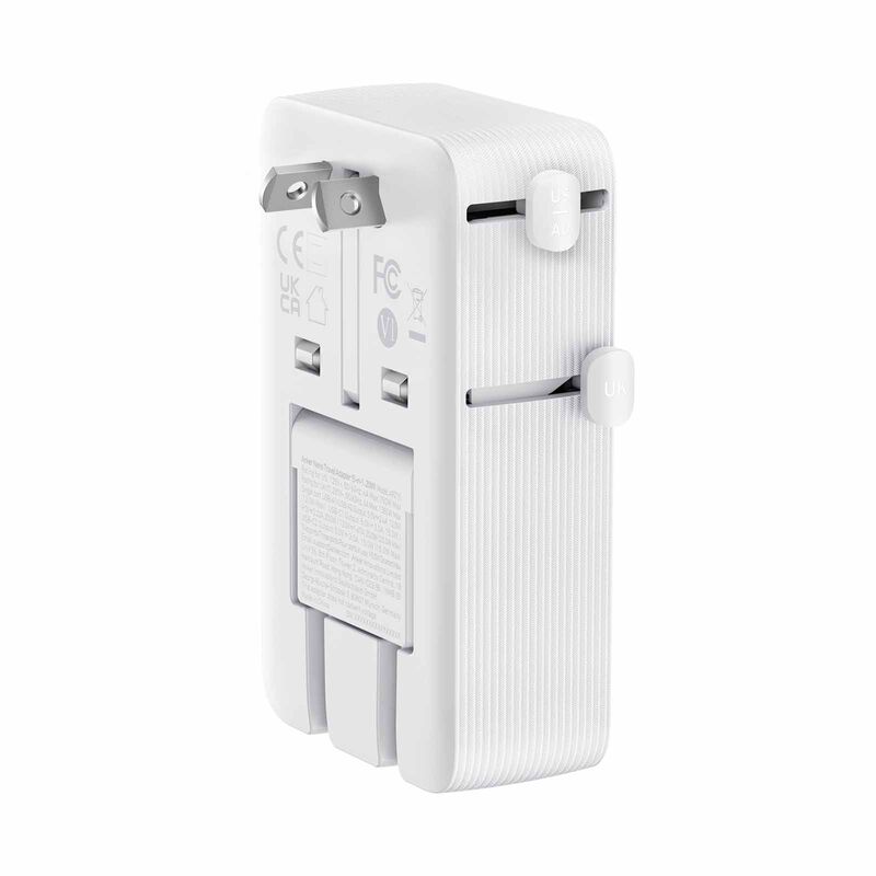 ANKER Nano 5-in-1 Travel Adapter 20w 2c+2a Travel Charger A9215 - White A9215H21-image 3