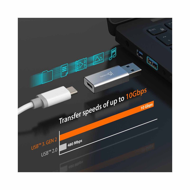 J5CREATE 10gbps Usb Type-a To Usb-c Adapter JUCX45-image 5