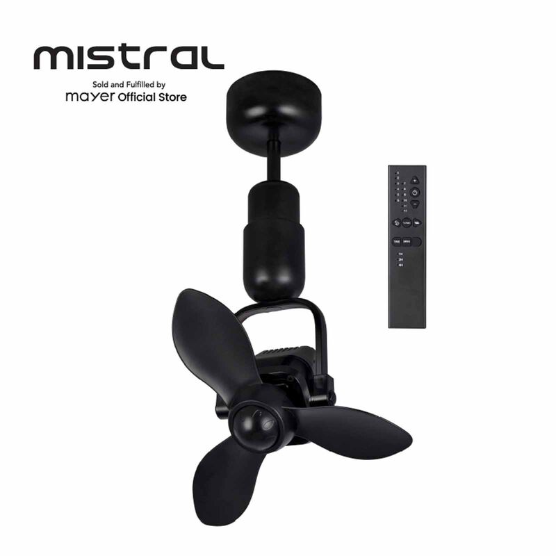 MISTRAL 16 In Dc Corner Wall Fan-black (3 Blade) FLEXA-BK-image null