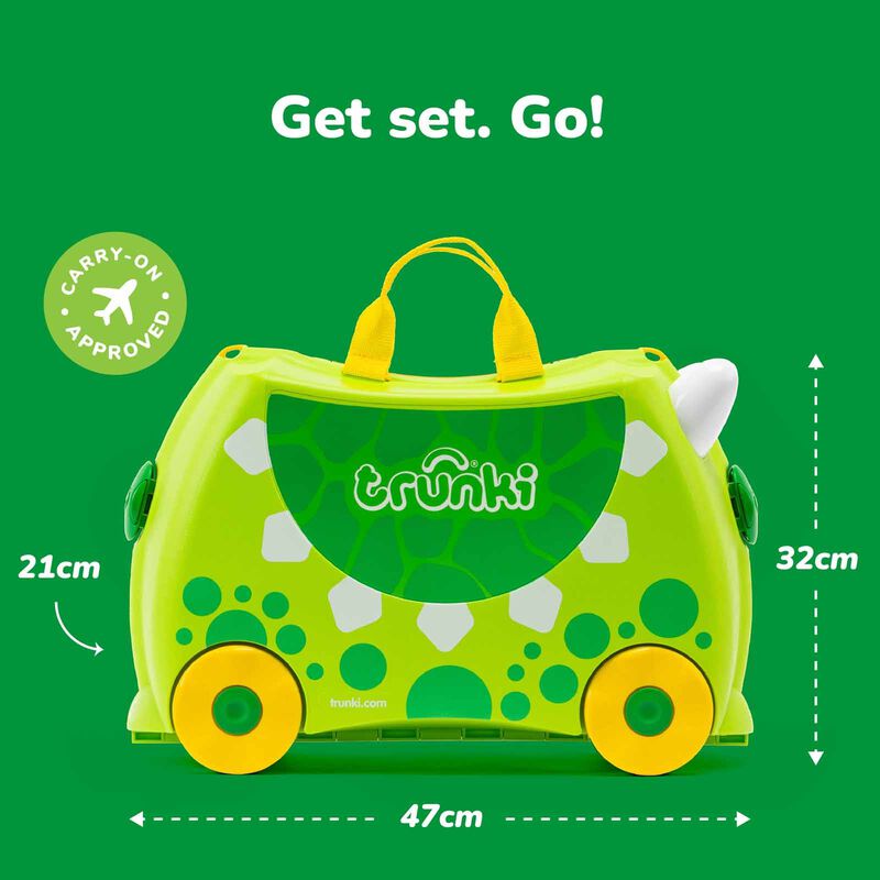 TRUNKI Ride On Luggage - Dudley The Dinosaur TR0352-GB01-image 5
