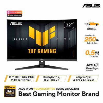 ASUS 31.5in Tuf Gaming Fhd 250hz Gaming Monitor VG32VQM5B