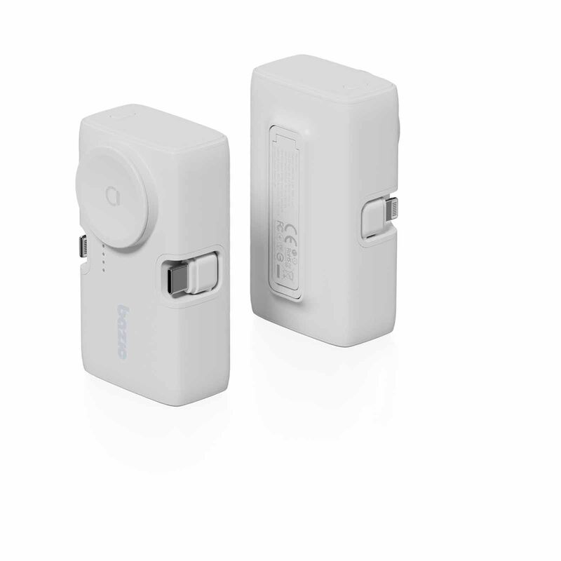 ENERGEA 2 In 1 5000mah Foldable Usb-c/lightning Pin Powerbank With Apple Watch Charger Vanilla GPW-KODA-WHT BAZIC GOPOWER KODA-image 3