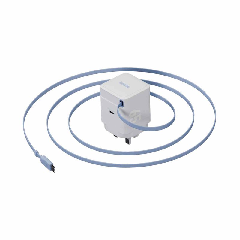 BAZIC Goport Retrek 65w, Usb-c Gan Wall Charger (uk) With 70cm Built-in Cable - White CHR-RET65UK-WHT-image 3