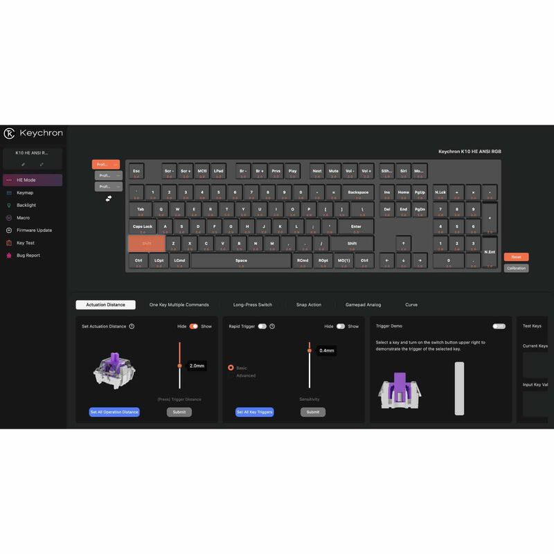 KEYCHRON K10 He Full Size 104 Key, White Full Assembled, Rgb, Hot-swap, Hall Effect Keyboard - Special Ed. KYCN-K10H-Q1-image 7