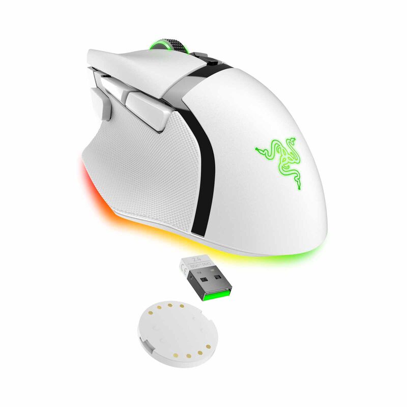 RAZER Basilisk V3 Pro 35k - Ergonomic Wireless Gaming Mouse - White Edition RZ01-05240200-R3A1-image 6