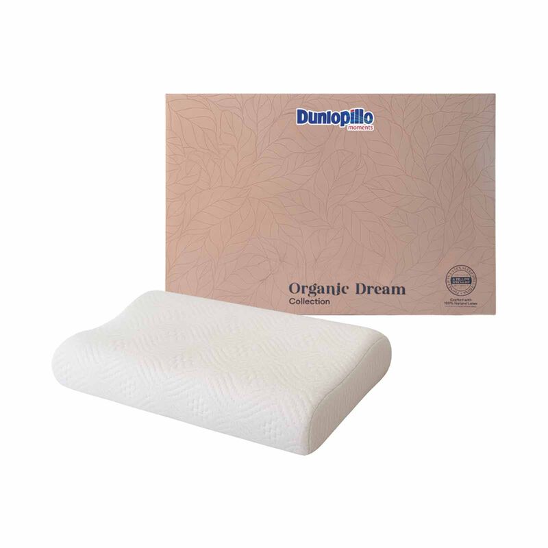 DUNLOPILLO Elite Low Contour Pillow - Medium - 100% Pure Natural Latex ORGANIC DREAM-image null