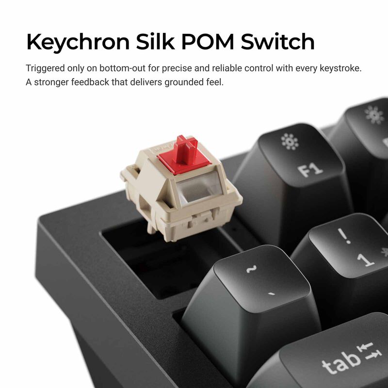 KEYCHRON Q3 Ultra 8k 80% 87 Key Black Knob Rgb Hot-swap Silk Pom Banana Switch KYCN-Q3U-M4-image 5