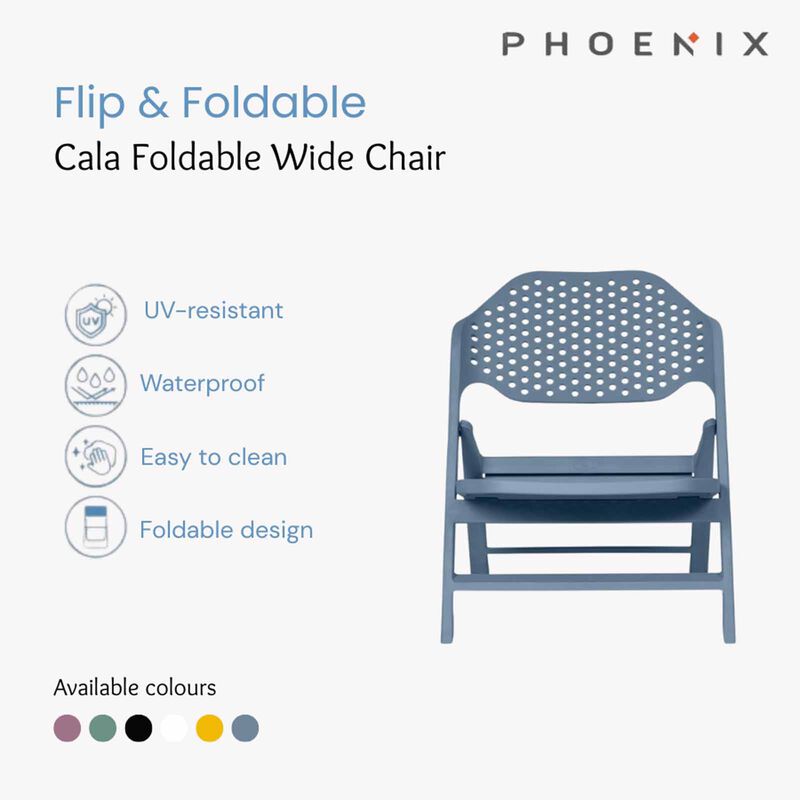 PHOENIX Cala Foldable Wide Chair Moon Black CALA-image 10