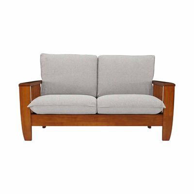 2 Seater Sofa (fab) Silver Fabric Sofa NEW KAMIYAH