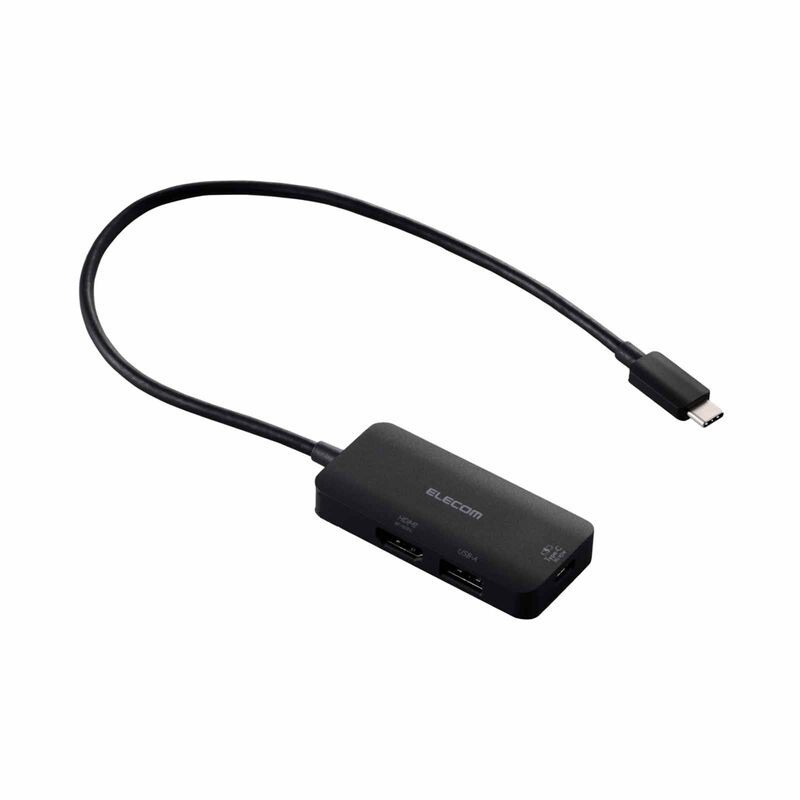 ELECOM 3 In 1 Docking Station (1 X Usb-c/hdmi/usb-a Port DST-C31BK-image 1