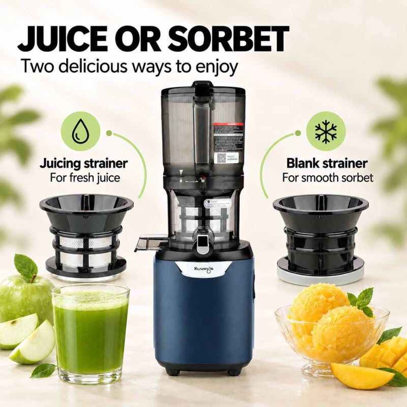 KUVINGS Slow Juicer - Matt White Silver AUTO 7 - MATT WHITE SILVER-image 4