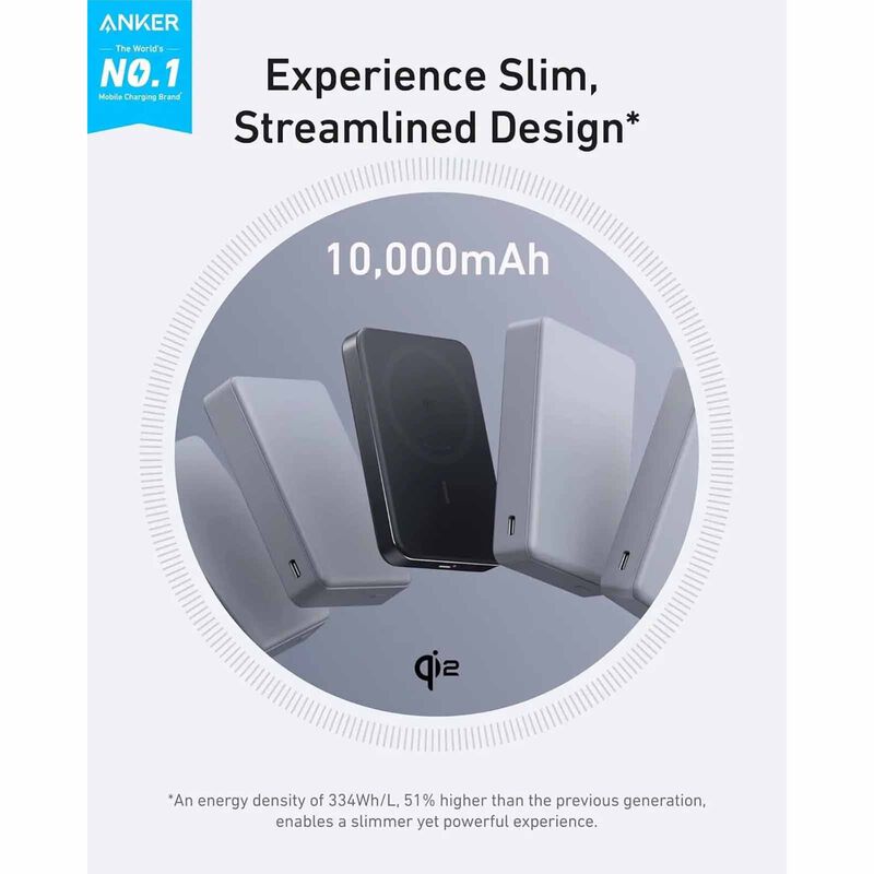 ANKER Maggo Powerbank Slim Qi2 10k Pink A1664H51-image 3