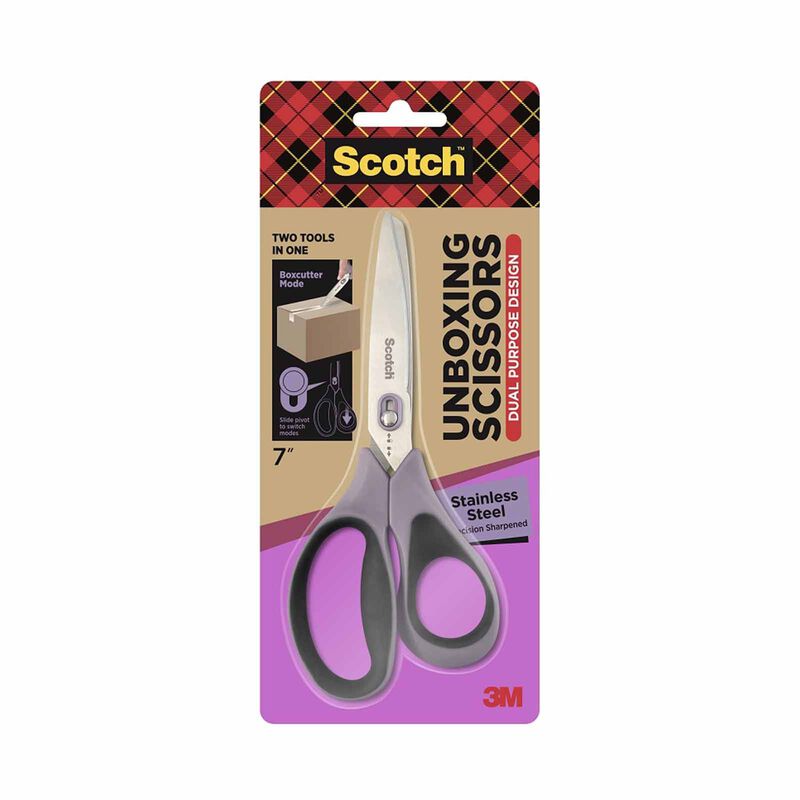 3M SCOTCH Scotch Stainless Steel Unboxing Scissors 7inch, 1487 1487-image 1