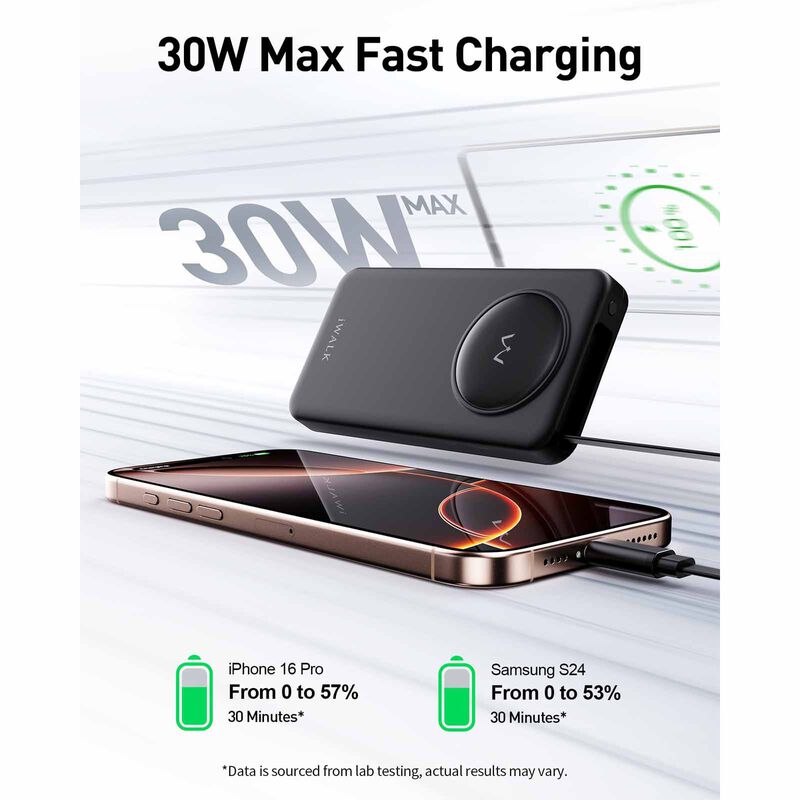 IWALK Linkpod Reel Pd 30w With Retractable Type-c Cable (10,000mah) Black LPR003C-001A-image 7