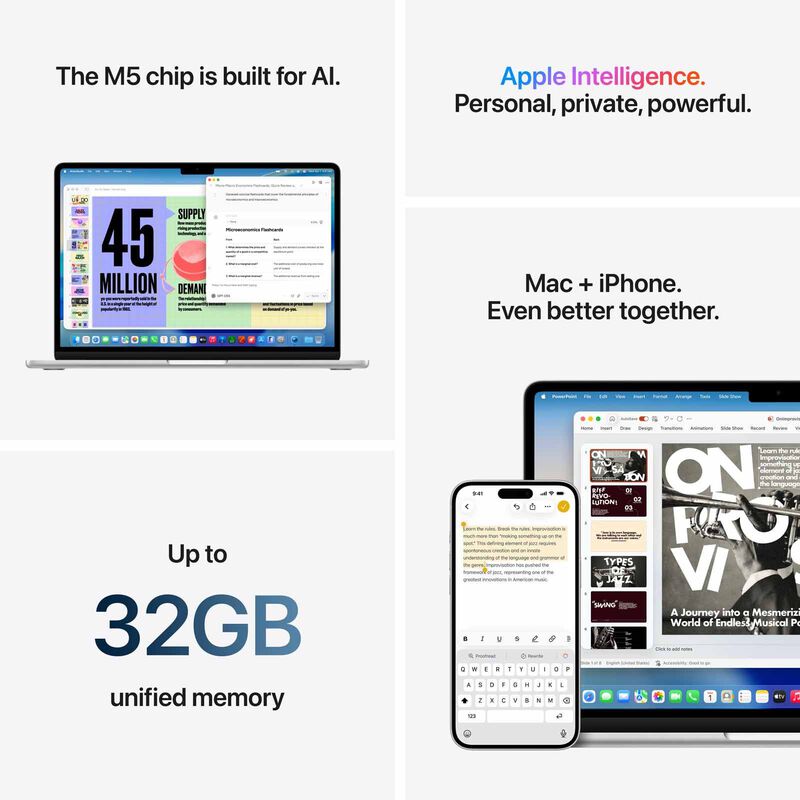 APPLE 15-inch Macbook Air: M5 Chip With 10-core Cpu And 10-core Gpu, 24gb, 1tb Ssd - Sky Blue MDVU4ZP/A-image 8