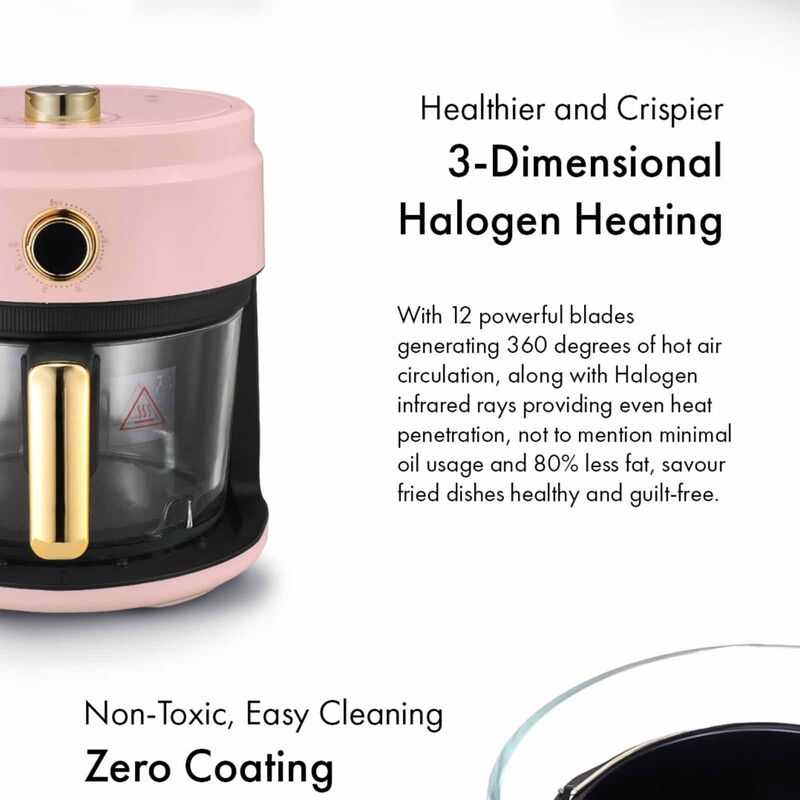 LA GOURMET 4.0l Crystalline Air Fryer - Pink LGELAF412836-image 6