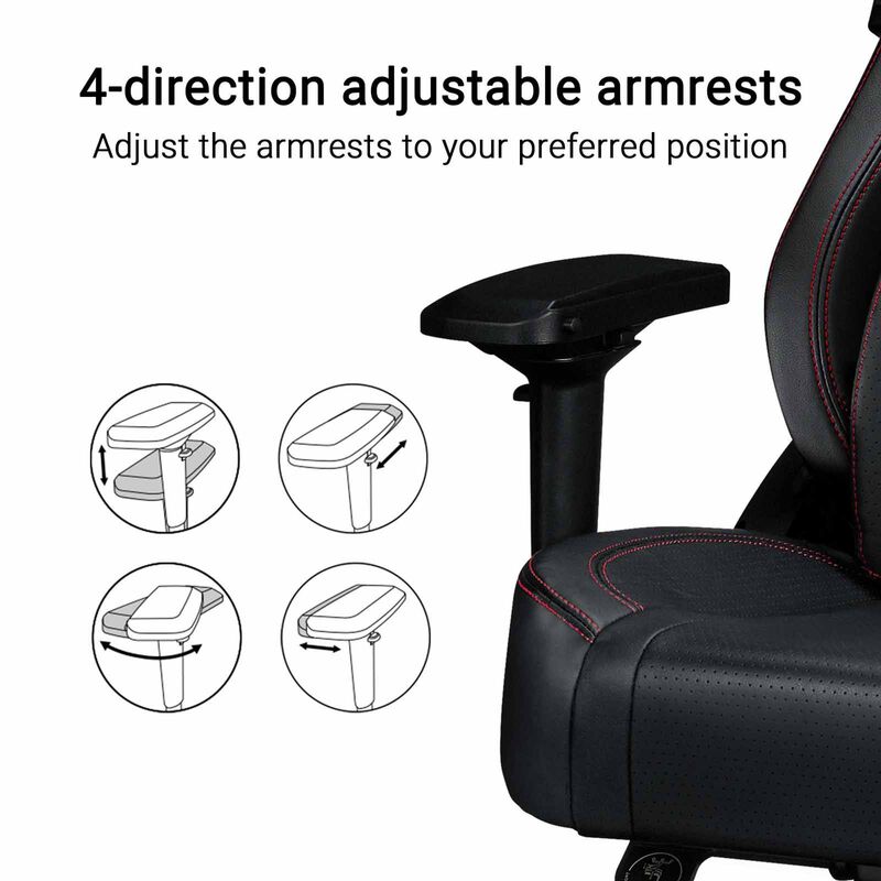 ASUS Rog Chariot X Rgb Gaming Chair - Black (exclude Installation Charges) SL301 ROG CHARIOT X BLACK-image 11