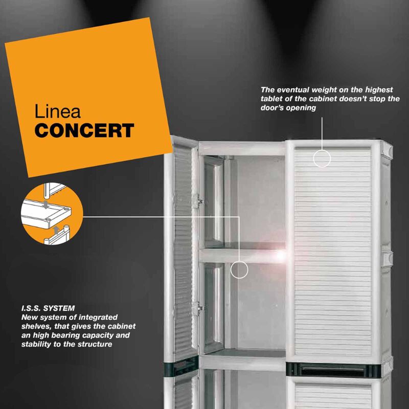 ARTPLAST Linea Concert Slim Base Cabinet 50x39x92cm CONCERT-image 2