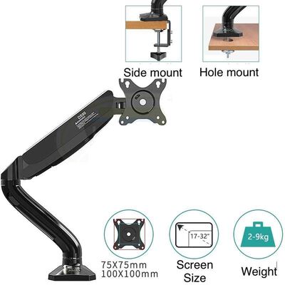 QUEENIE 17-32 Inch Single Arm Gas-strut Flexi Monitor Arm Bracket HL-DS90
