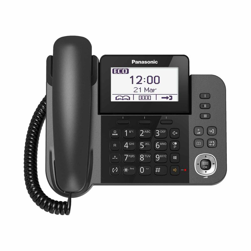 PANASONIC Combo Dect Phone Handfree Speaker Phone (black) KX-TGF310CXM-image 1