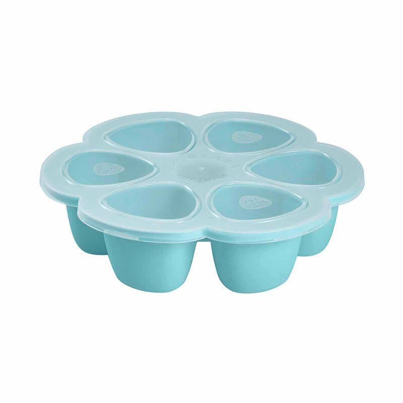 BEABA Silicone Freezer Tray 6 X 90ml - Blue (online) MULTIPORTIONS-image 1