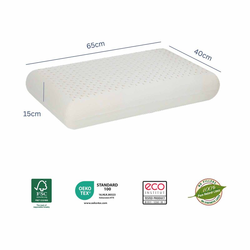 DUNLOPILLO Fresh Serenity Pillow - Soft - 100% Pure Natural Latex COLD DREAM-image 2