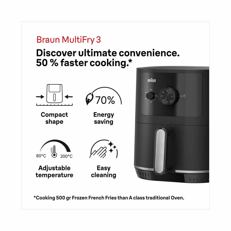 BRAUN Multifry 3 Air Fryer (4.3l) HF3000-image 2