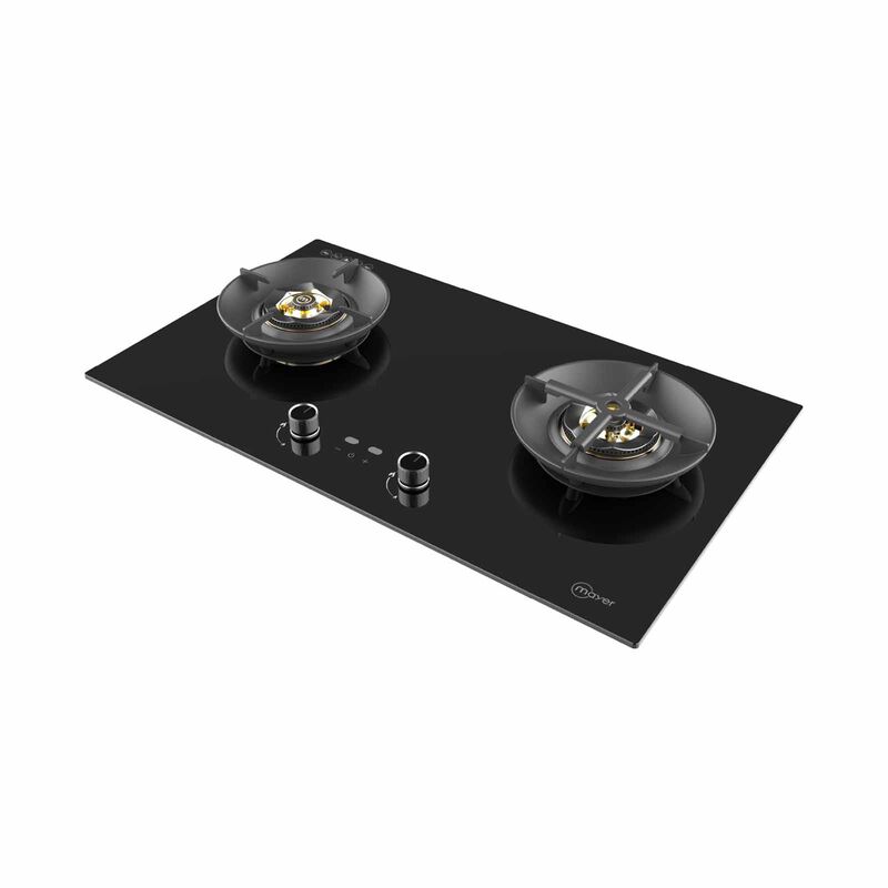 MAYER 88cm 2 Burner Gas Hob - Glass Black (lpg/pub) (exclude Installation) MMGH288HI-image 2