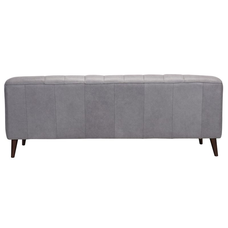 3 Seater (fl) C15 Grey Full Leather Sofa MILANA-image 4