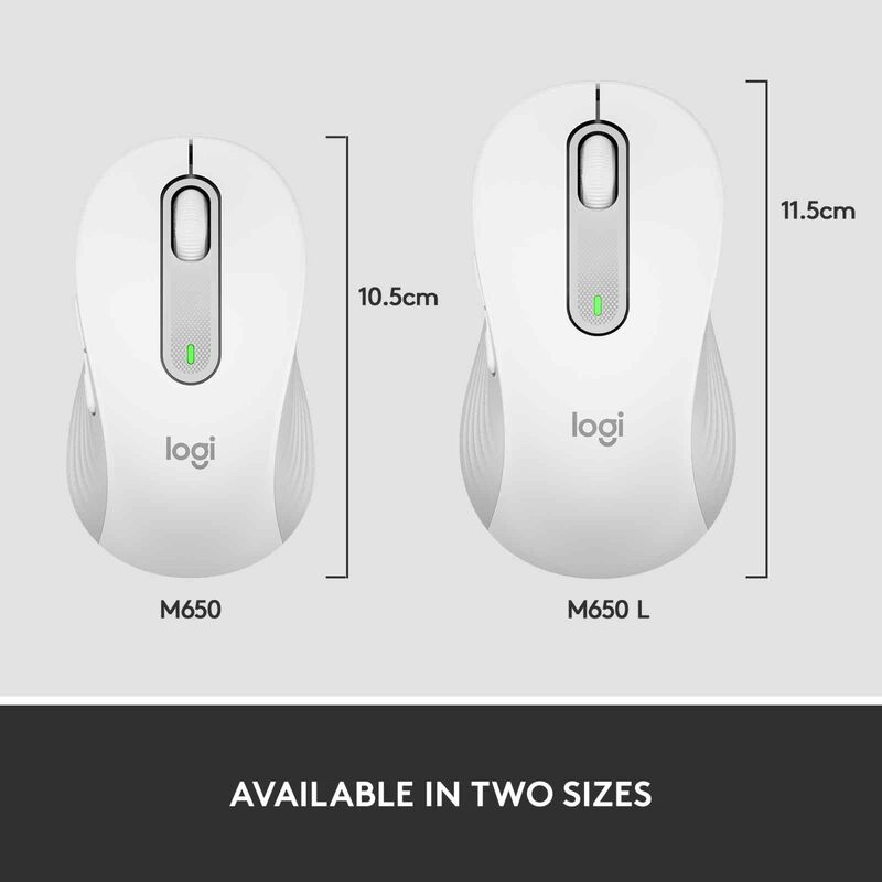 LOGITECH Logi Signature M650 L Wireless Mouse-off White 1y 910-006249-image 5