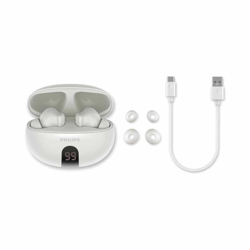 PHILIPS In-ear True Wireless Headphones With Anc - White TAT3559WT/97-image 7
