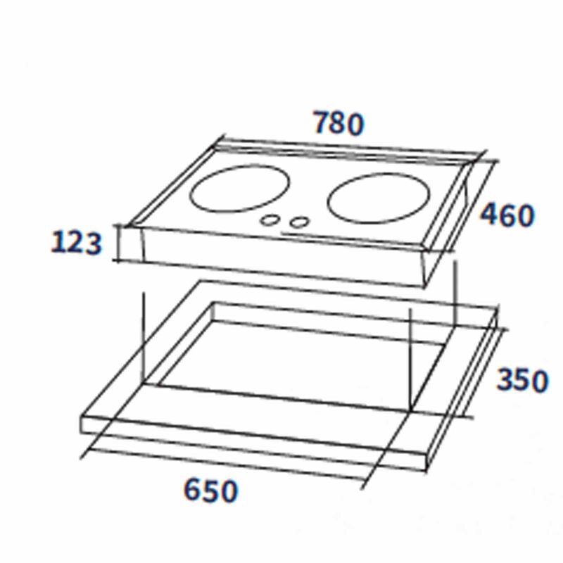 FUJIOH (78cm) 2-burners Gas Hob (matt Glass) - Lpg (exclude Installation) FH-GS6820 FGBK LPG-image 3