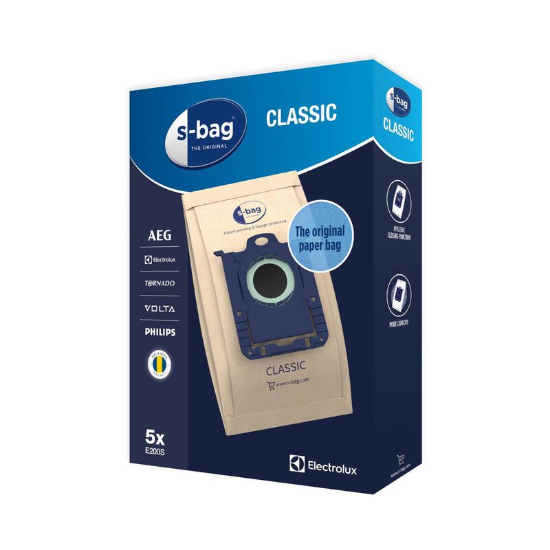ELECTROLUX S-bag Classic The Original 5 Paper Dustbag E200B-image 1