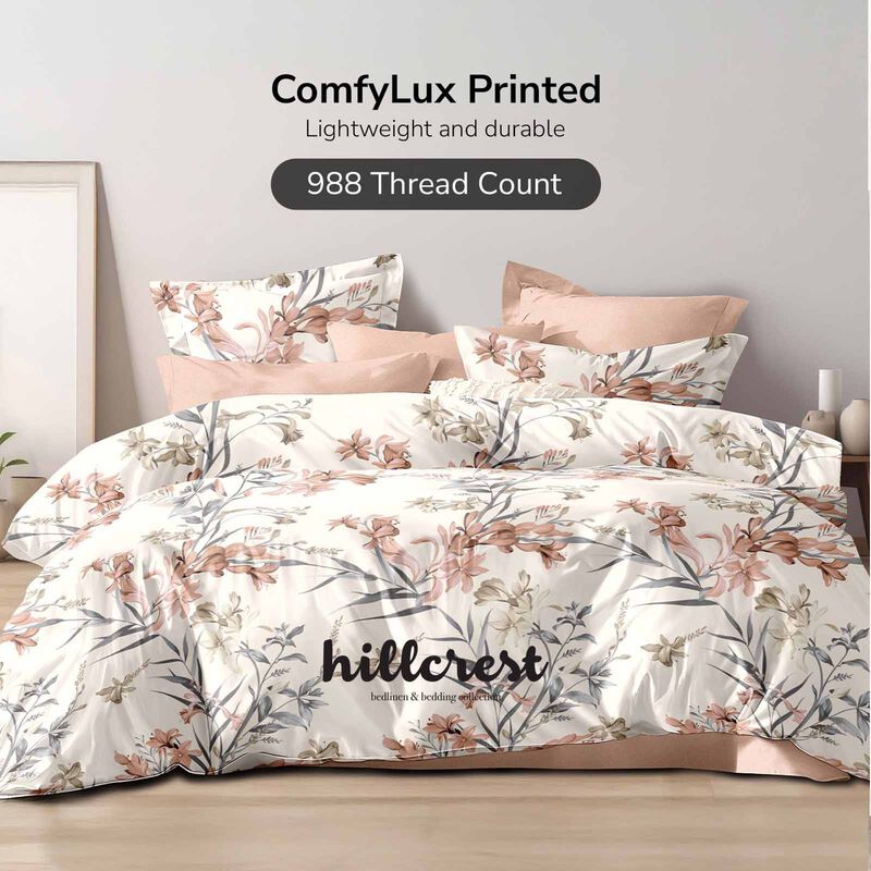 HILLCREST Hillcrest I 988tc Comfylux I Printed I Queen Fitted Sheet Set I Noble ( Oe ) 6832 I Q I FS I NOBLE-image 1