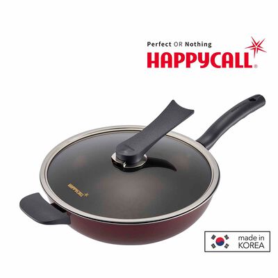 HAPPYCALL Solaris Diamond Ih 30cm Skillet Wok Pan + Lid 3900-0564 / 4900-0153