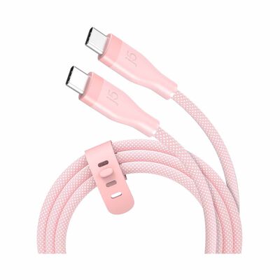 J5CREATE Usb-c 60w Ultra Soft Double-braided Fast Charging Cable (misty Rose) JUCX18L18R