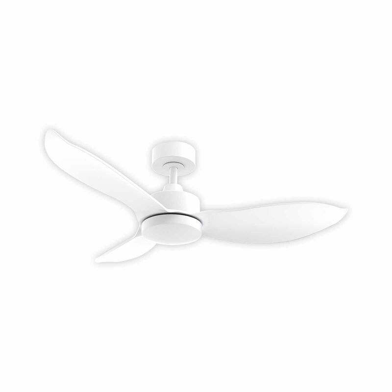 EUROPACE 46 In Dc Motor Ceiling Fan (down Rod) With Light - White ECF46R - WHWH-image 2