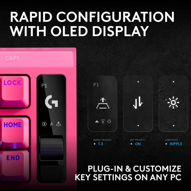 LOGITECH G Pro X2 Rapid Keyboard Analog Swt Pink 920-014114-image 9