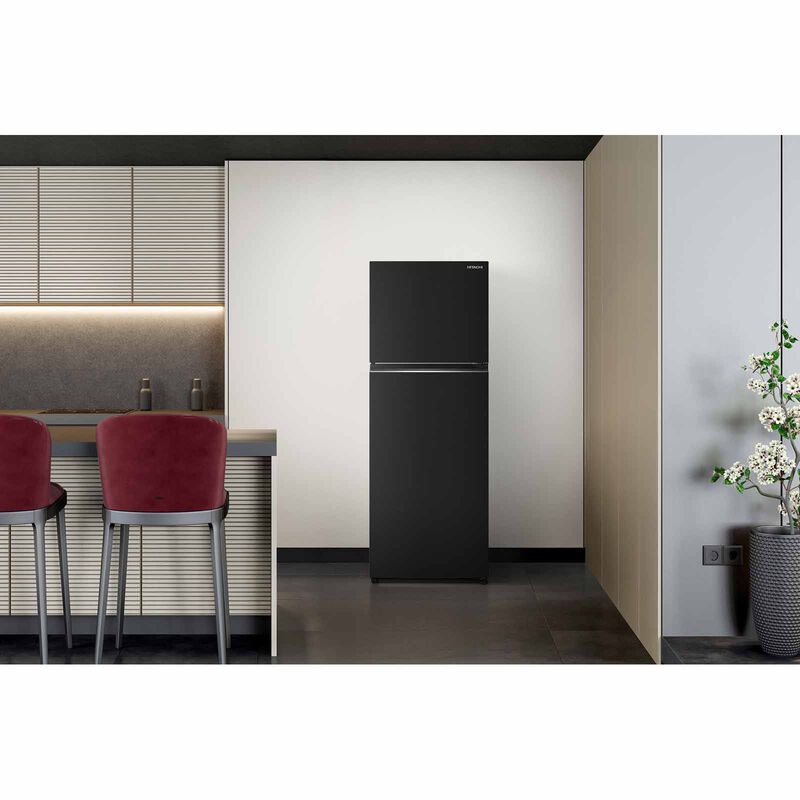 HITACHI 2 Door Top Mount Freezer Fridge (344l) - Brilliant Black HRTN6379SBBKSG-image 4