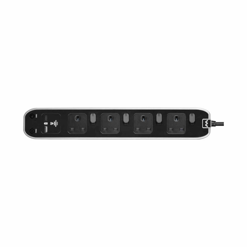 MASTERPLUG Individually 4 Gang Switched Surge Extension 3m SWSRGUAC2043PB-image 2