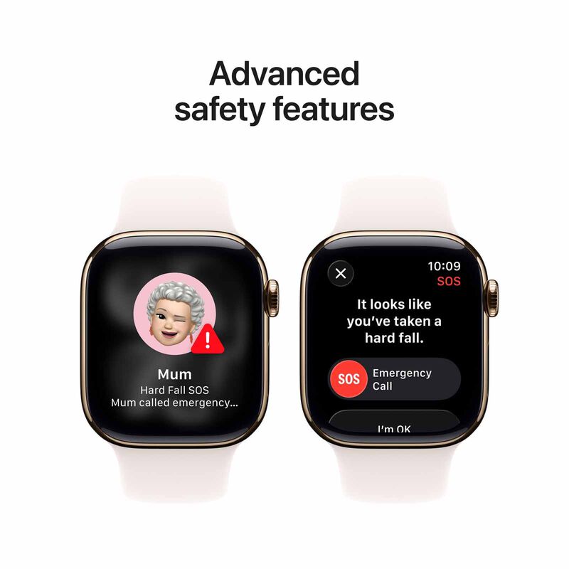 APPLE Watch Series 11 Gps + Cellular 46mm Gold Titanium Case With Light Blush Sport Band - S/m MFD54X/A-image 7