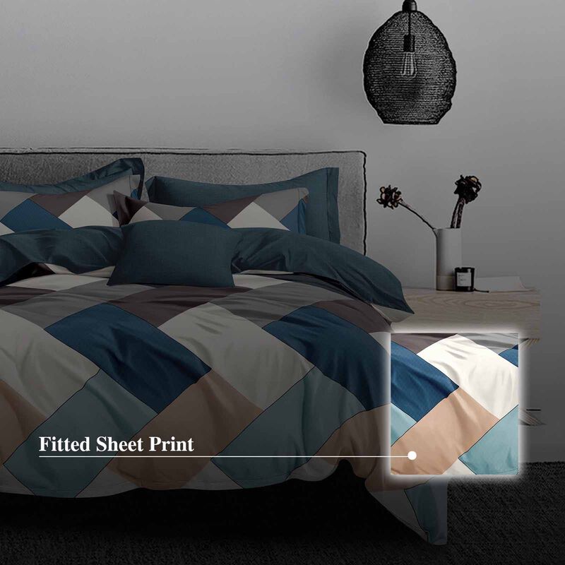 HILLCREST Hillcrest I 988tc Comfylux I Printed I King Fitted Sheet Set I Ply ( Oe ) 6833 I K I FS I PLY-image 4