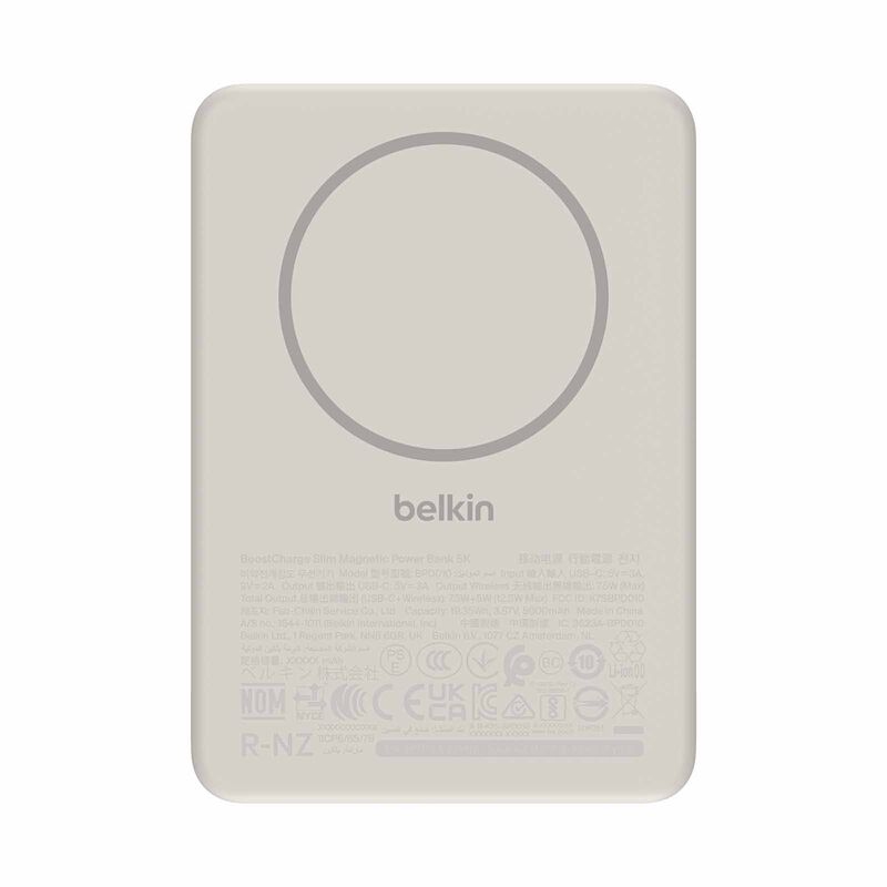 BELKIN Thin Magnetic Powerbank 5k Sand BPD010FQSA-image 1