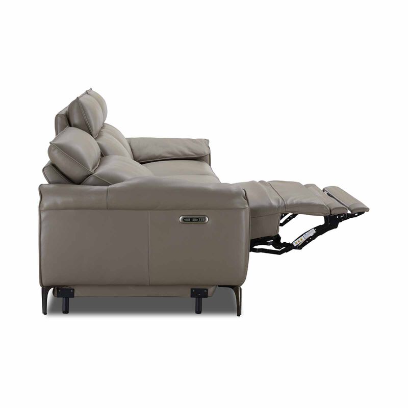 MUZE 3rr Seater (fl) Cat B Grey Full Leather Sofa MAUDE-image 7