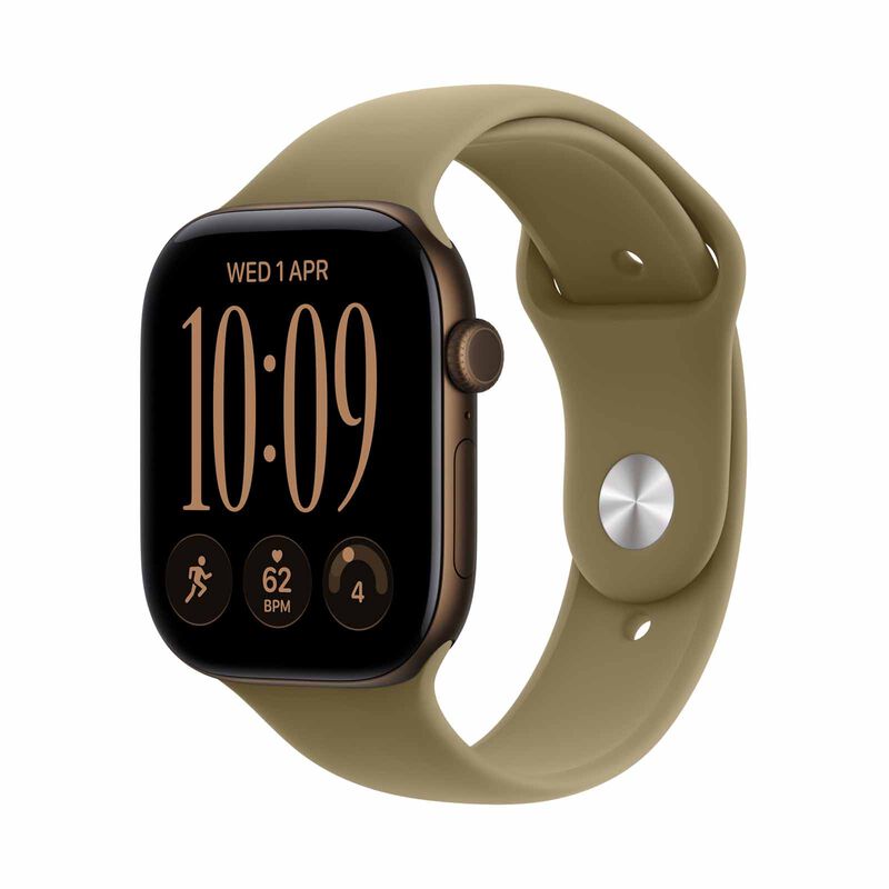 APPLE Watch Series 12 Gps 46mm Dark Bronze Aluminium Case With Olive Sport Band - M/l MJEU4X/A-image 2