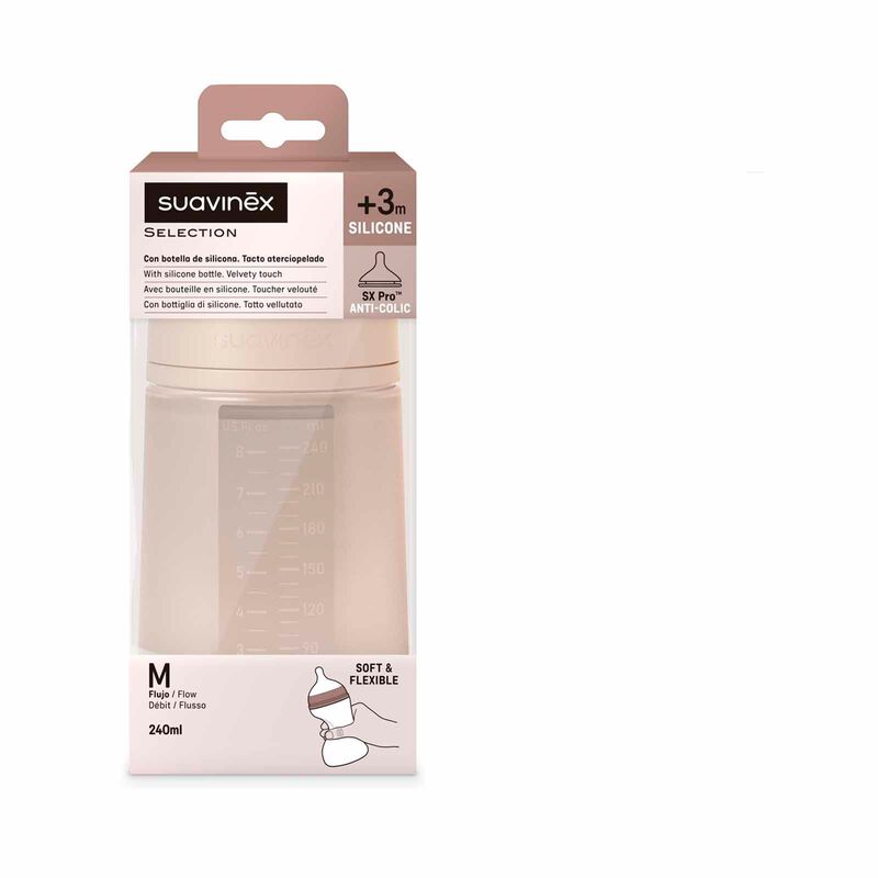 SUAVINEX Bottle - Nude (online) 240ML ALL SILICONE-image 3