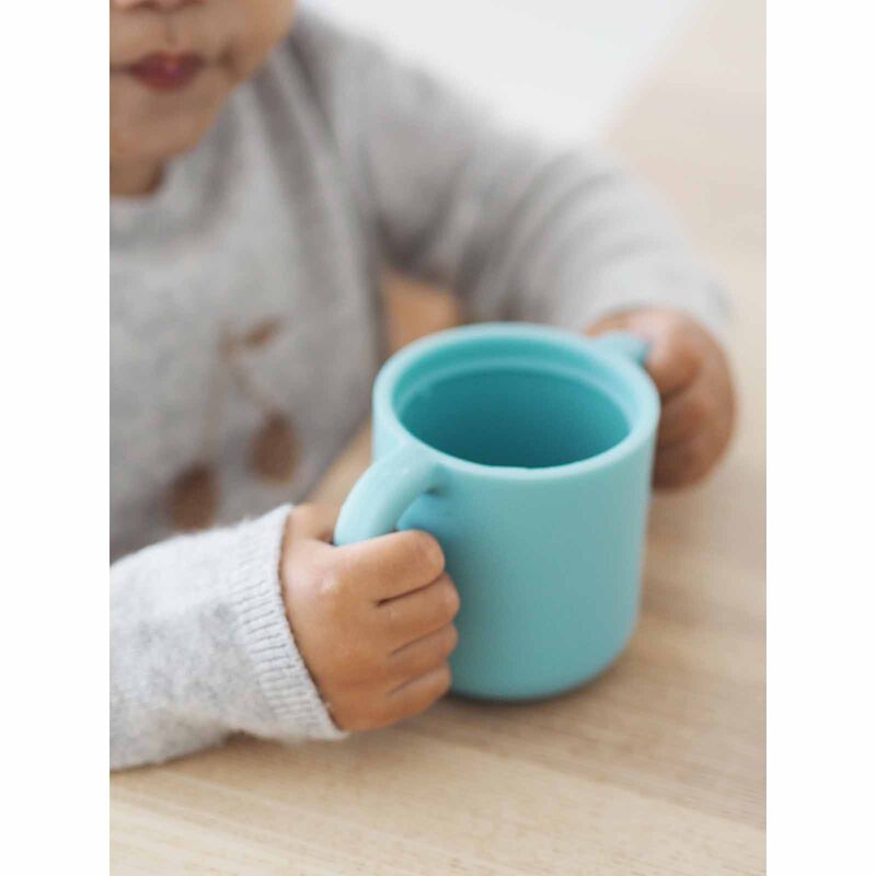 BEABA Learning Cup With Spout Lid - Blue (online) SILICONE-image 6